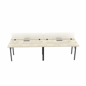 Módulo de Trabajo Elink 625 para 4 usuarios de Linea Italia de 2.40m x 1.20m