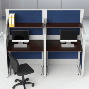 Módulo de Trabajo para 4 usuarios con mamparas altas piccolo